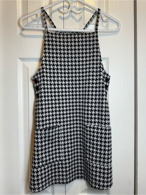 btween girls Black and White Houndstooth Mini Dress size 10 #99